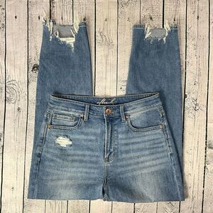 OFLUCK Distressed Skinny Jeans